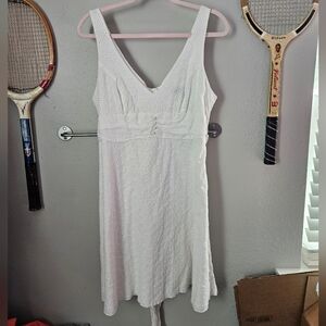 Cotton white eyelet summer Sun dress 16